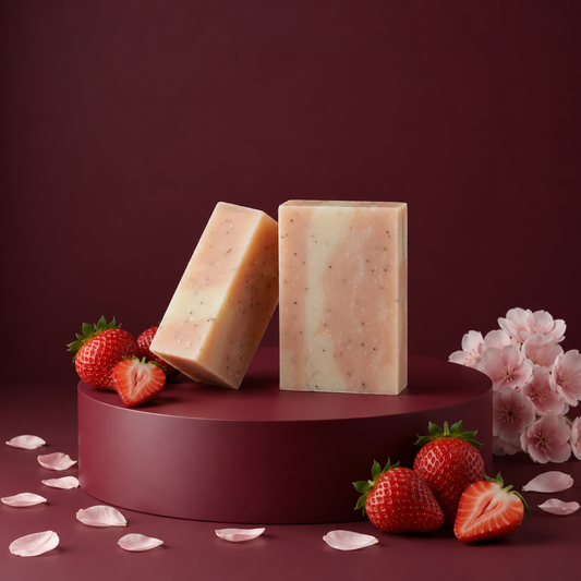 Mae Luna Strawberries and Champagne bar soap product photo