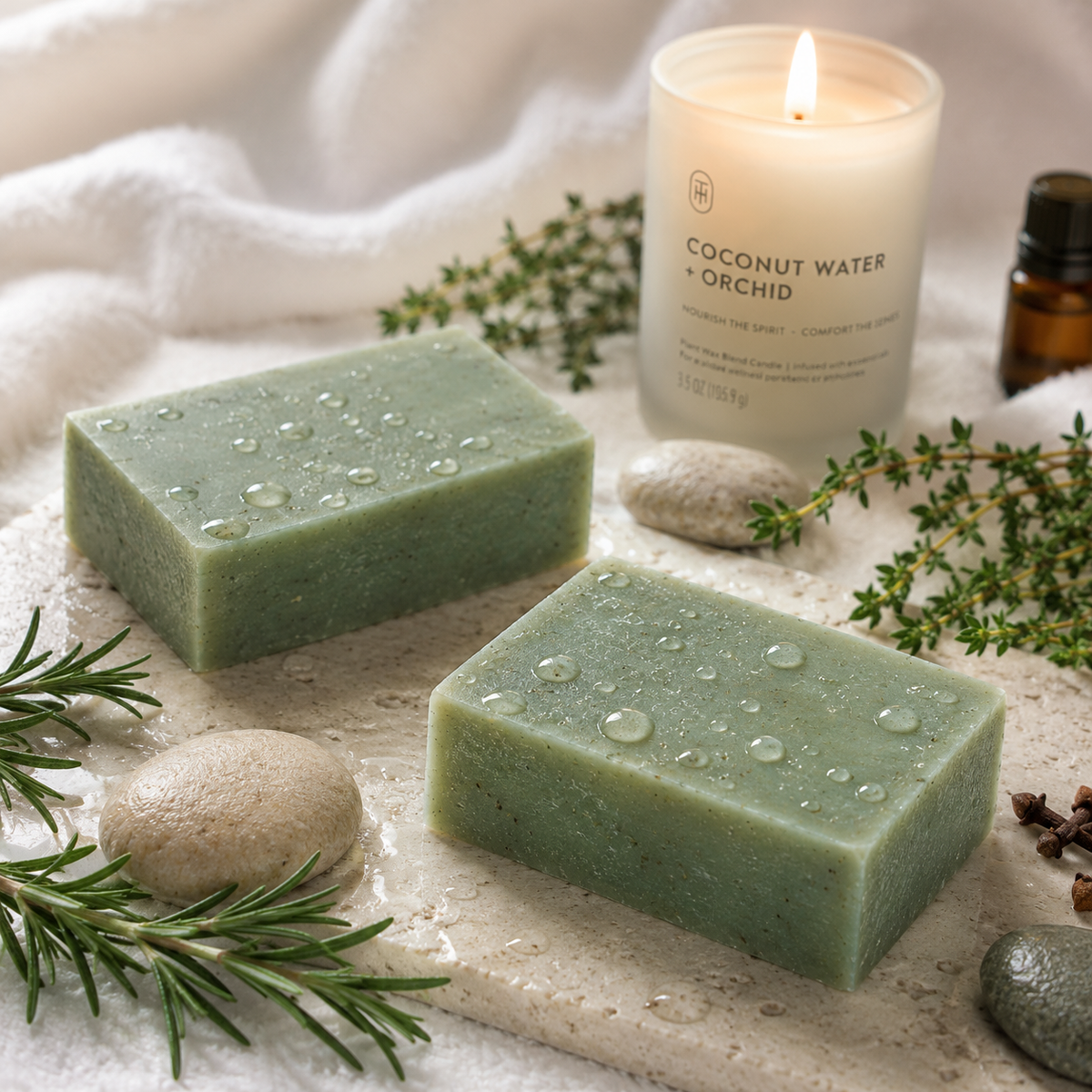 Mae Luna Thyme Garden botanical bar soap product photo