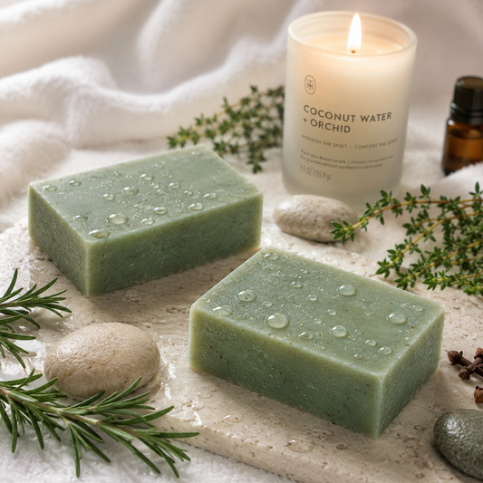 Mae Luna Thyme Garden botanical bar soap product photo