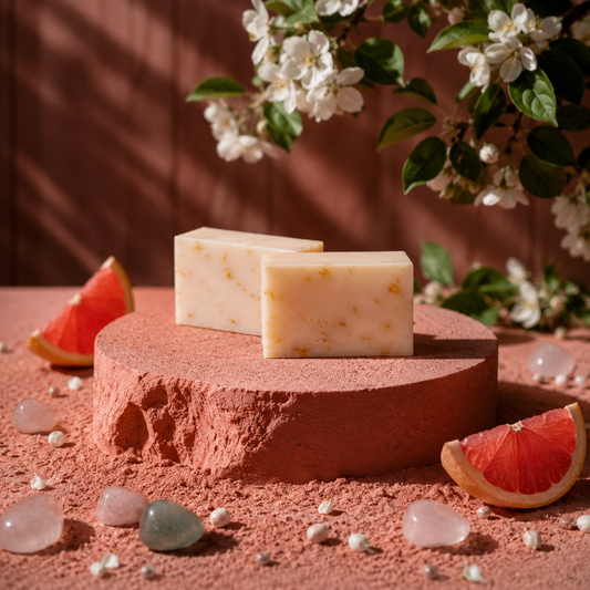 Mae Luna Pink Grapefruit botanical bar soap product photo