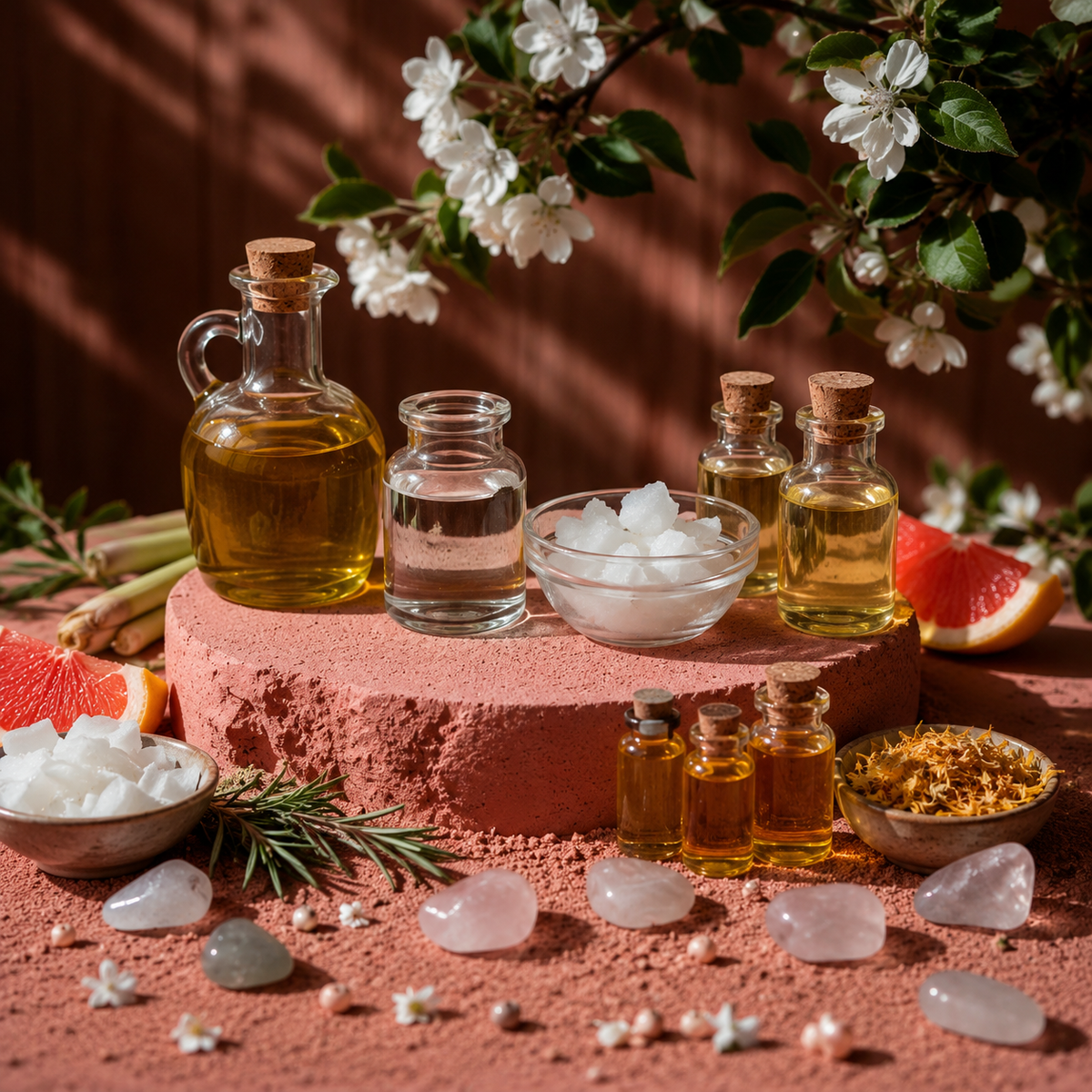 Mae Luna Pink Grapefruit botanical bar soap product photo