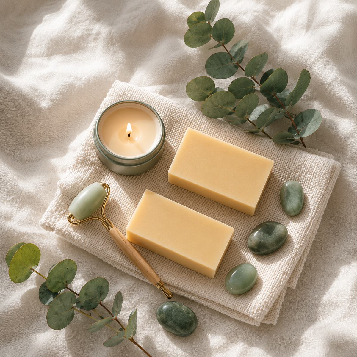 Mae Luna Lemongrass Tea botanical bar soap product photo