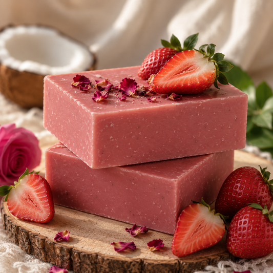 Mae Luna Sweet Strawberry Bloom bar soap product photo