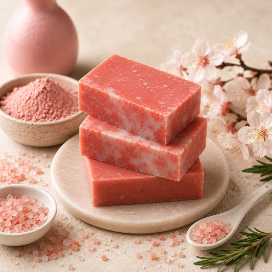 Mae Luna Pink Clay and Himalayan Salt bar soap product photo