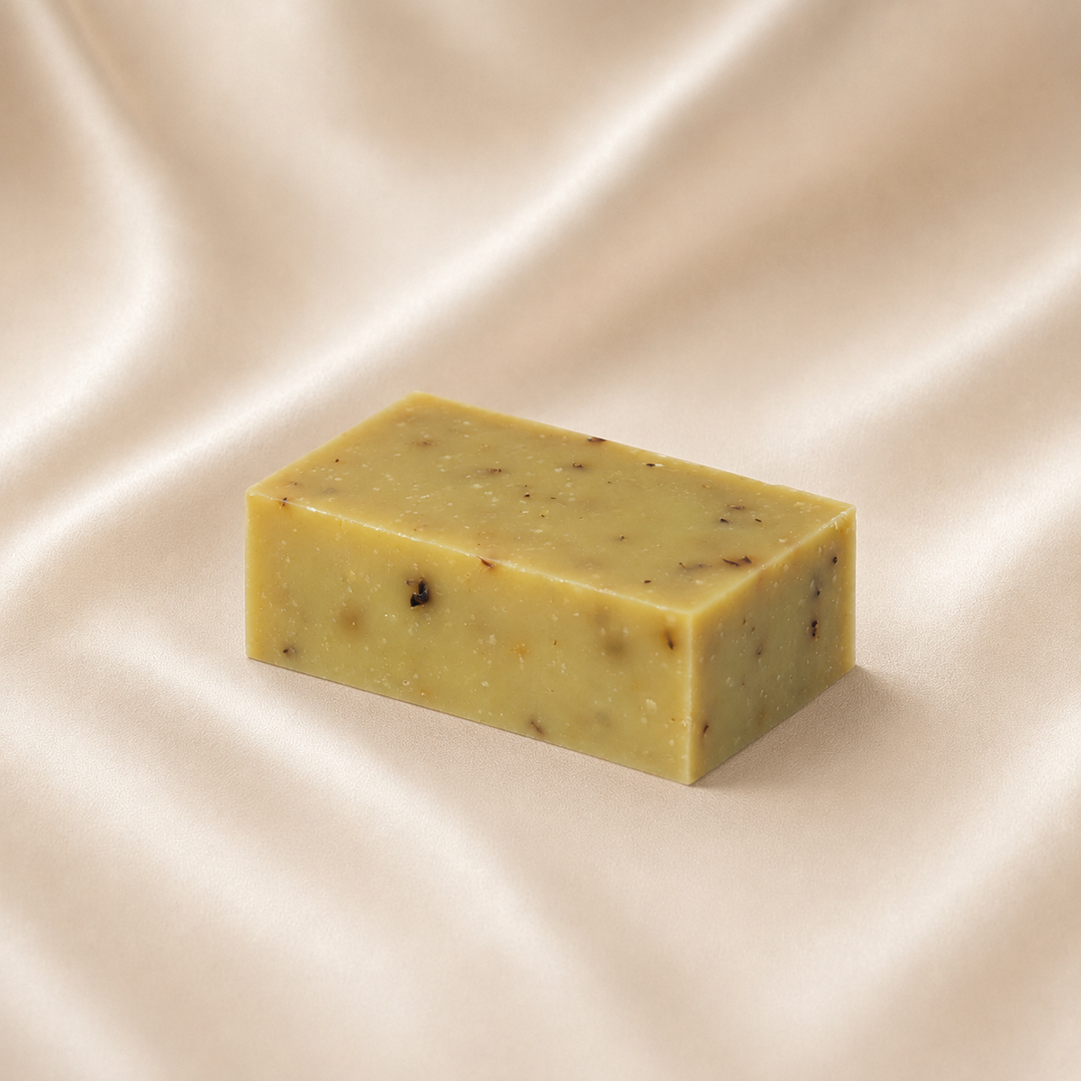 Peppermint Leaf cooling bar soap with organic mint and green botanicals by Mae Luna