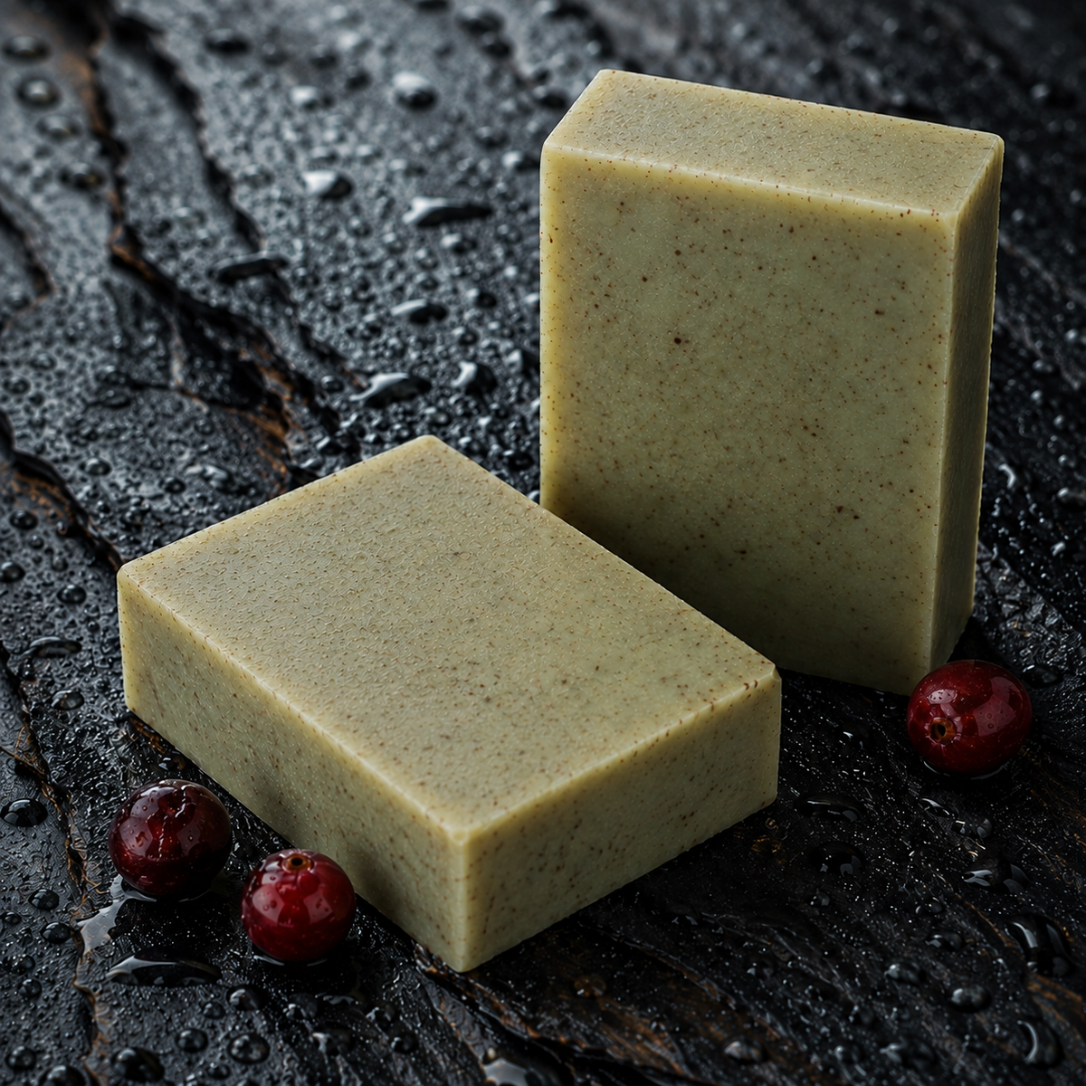 Mae Luna Garden Green Tea Scrub bar soap product photo